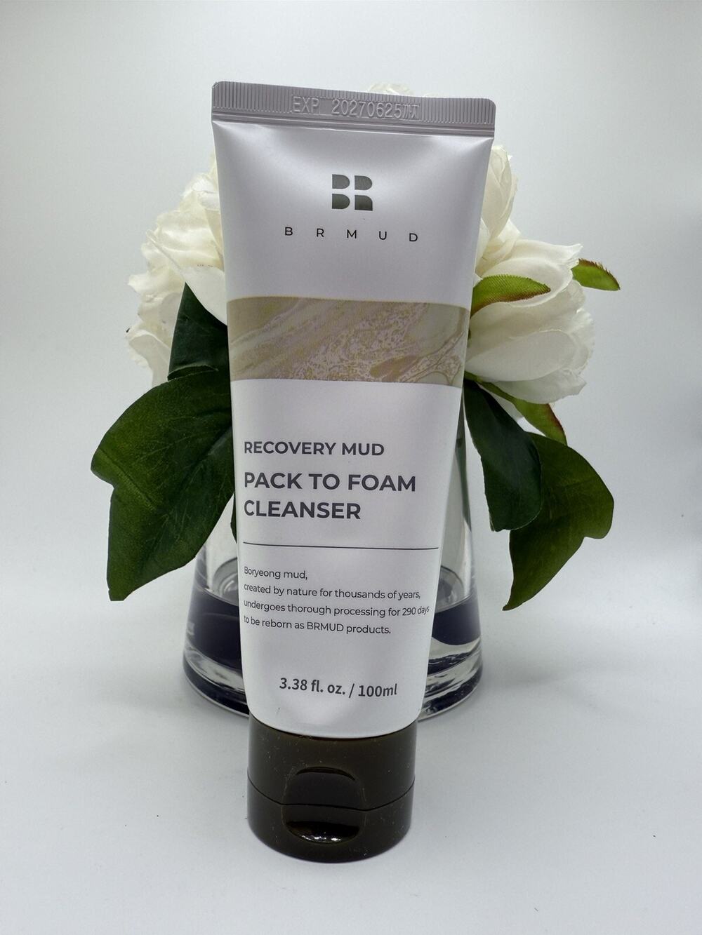BRMUD Recovery Mud Pack To Foam Cleanser 3.38oz / 100ml Exp 06/27